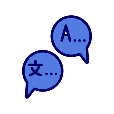 Sohbet 'in vektör simgesi, web diyaloğu bildirimi