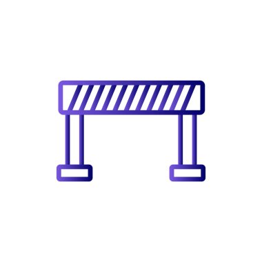 yol bariyeri simgesi, vektör illüstrasyonu