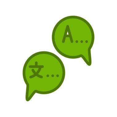 Sohbet 'in vektör simgesi, web diyaloğu bildirimi