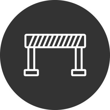 yol bariyeri simgesi, vektör illüstrasyonu