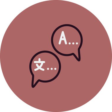 Sohbet 'in vektör simgesi, web diyaloğu bildirimi