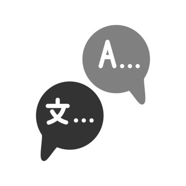 Sohbet 'in vektör simgesi, web diyaloğu bildirimi