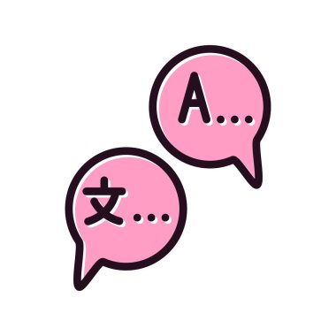 Sohbet 'in vektör simgesi, web diyaloğu bildirimi