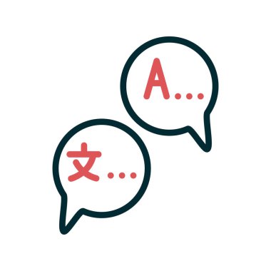 Sohbet 'in vektör simgesi, web diyaloğu bildirimi