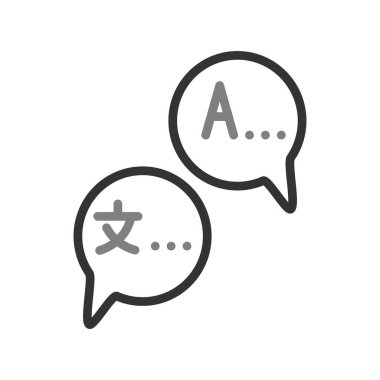 Sohbet 'in vektör simgesi, web diyaloğu bildirimi