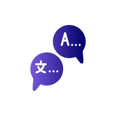 Sohbet 'in vektör simgesi, web diyaloğu bildirimi