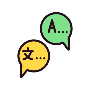 Sohbet 'in vektör simgesi, web diyaloğu bildirimi