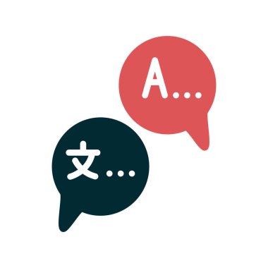 Sohbet 'in vektör simgesi, web diyaloğu bildirimi