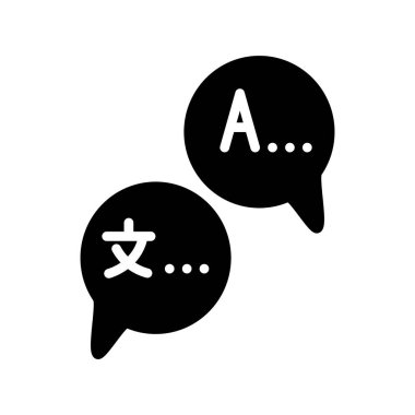 Sohbet 'in vektör simgesi, web diyaloğu bildirimi