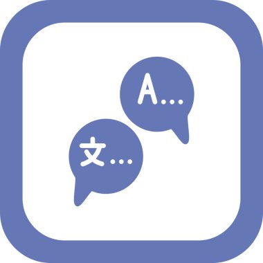 Sohbet 'in vektör simgesi, web diyaloğu bildirimi