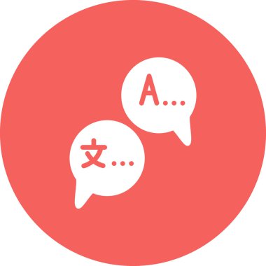 Sohbet 'in vektör simgesi, web diyaloğu bildirimi