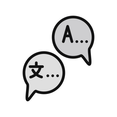 Sohbet 'in vektör simgesi, web diyaloğu bildirimi