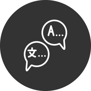 Sohbet 'in vektör simgesi, web diyaloğu bildirimi