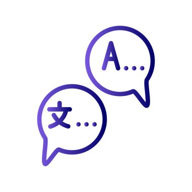 Sohbet 'in vektör simgesi, web diyaloğu bildirimi