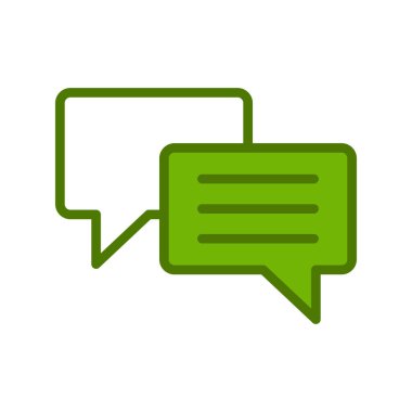 Sohbet 'in vektör simgesi, web diyaloğu bildirimi