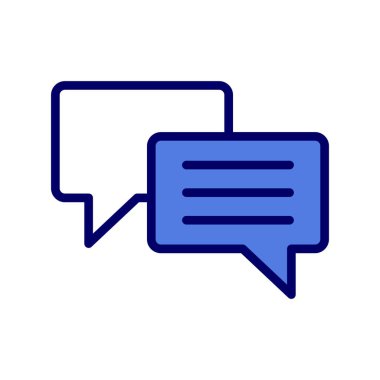 Sohbet 'in vektör simgesi, web diyaloğu bildirimi