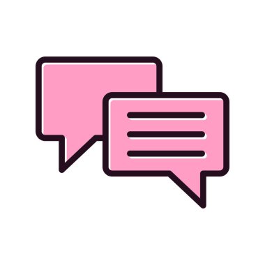 Sohbet 'in vektör simgesi, web diyaloğu bildirimi