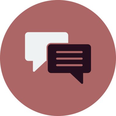 Sohbet 'in vektör simgesi, web diyaloğu bildirimi