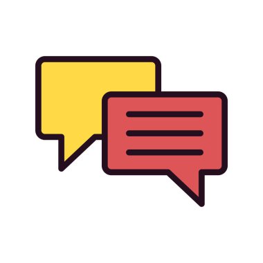 Sohbet 'in vektör simgesi, web diyaloğu bildirimi