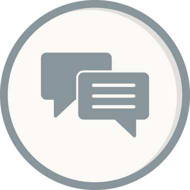 Sohbet 'in vektör simgesi, web diyaloğu bildirimi