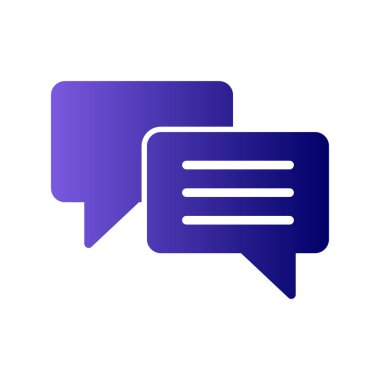 Sohbet 'in vektör simgesi, web diyaloğu bildirimi