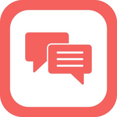 Sohbet 'in vektör simgesi, web diyaloğu bildirimi