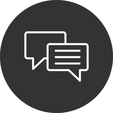 Sohbet 'in vektör simgesi, web diyaloğu bildirimi