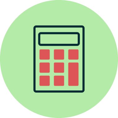 hesap makinesi simgesi vektör illüstrasyonu