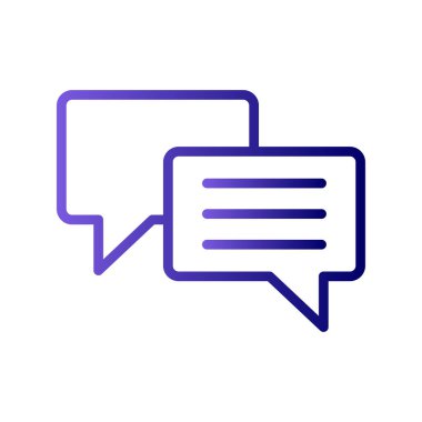 Sohbet 'in vektör simgesi, web diyaloğu bildirimi