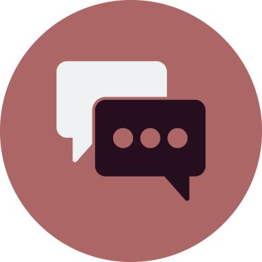 Sohbet 'in vektör simgesi, web diyaloğu bildirimi