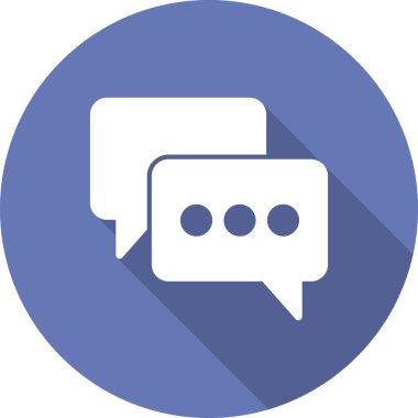 Sohbet 'in vektör simgesi, web diyaloğu bildirimi