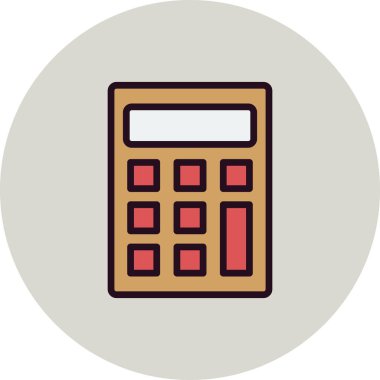 hesap makinesi simgesi vektör illüstrasyonu