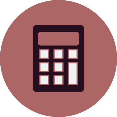 hesap makinesi simgesi vektör illüstrasyonu