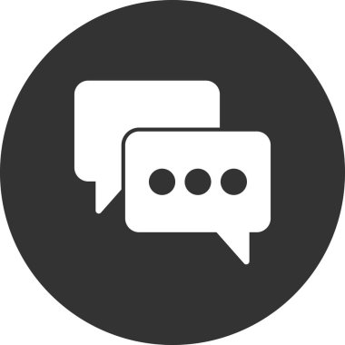 Sohbet 'in vektör simgesi, web diyaloğu bildirimi