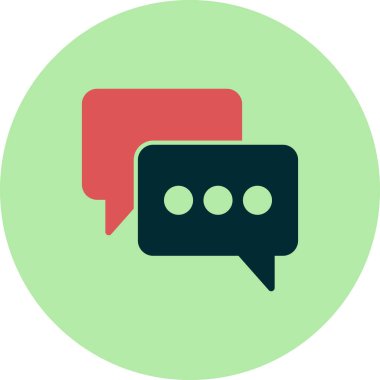 Sohbet 'in vektör simgesi, web diyaloğu bildirimi