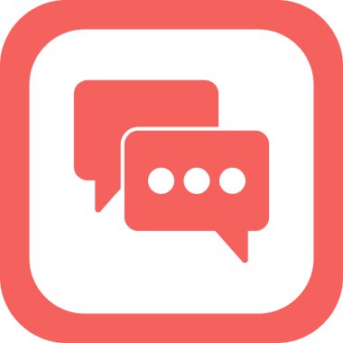 Sohbet 'in vektör simgesi, web diyaloğu bildirimi