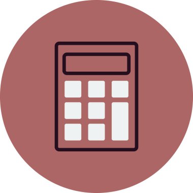 hesap makinesi simgesi vektör illüstrasyonu