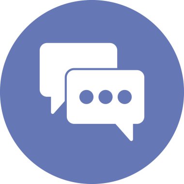 Sohbet 'in vektör simgesi, web diyaloğu bildirimi