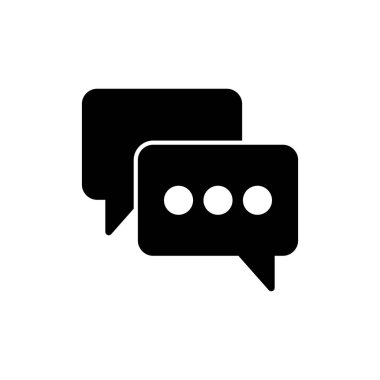 Sohbet 'in vektör simgesi, web diyaloğu bildirimi