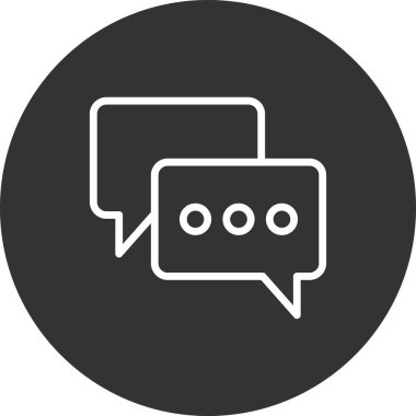 Sohbet 'in vektör simgesi, web diyaloğu bildirimi