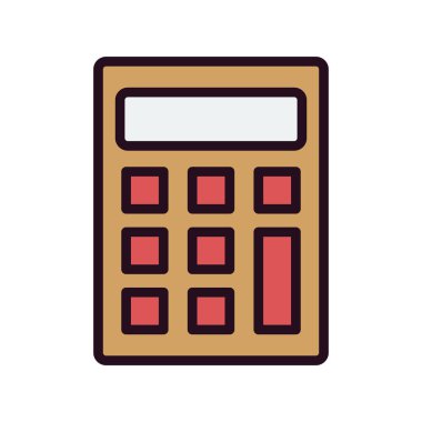 hesap makinesi simgesi vektör illüstrasyonu