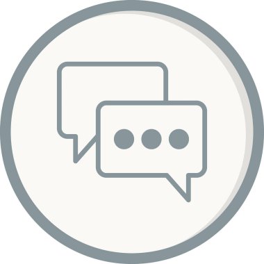 Sohbet 'in vektör simgesi, web diyaloğu bildirimi