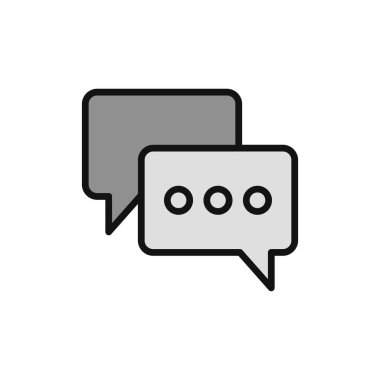 Sohbet 'in vektör simgesi, web diyaloğu bildirimi