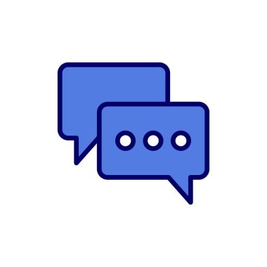 Sohbet 'in vektör simgesi, web diyaloğu bildirimi