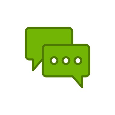 Sohbet 'in vektör simgesi, web diyaloğu bildirimi