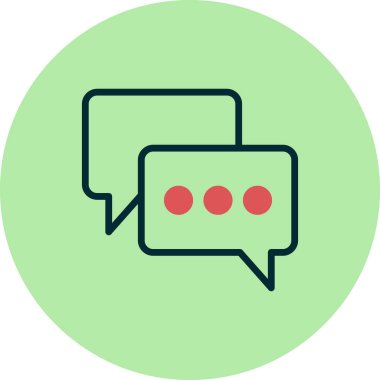 Sohbet 'in vektör simgesi, web diyaloğu bildirimi