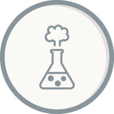 Kimyasal Reaksiyon. Web simgesi basit illüstrasyon