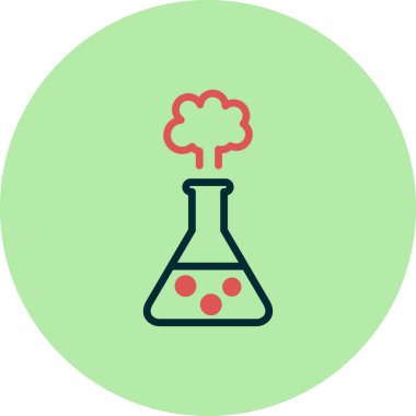 Kimyasal Reaksiyon. Web simgesi basit illüstrasyon