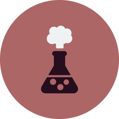 Kimyasal Reaksiyon. Web simgesi basit illüstrasyon