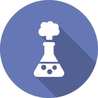 Kimyasal Reaksiyon. Web simgesi basit illüstrasyon